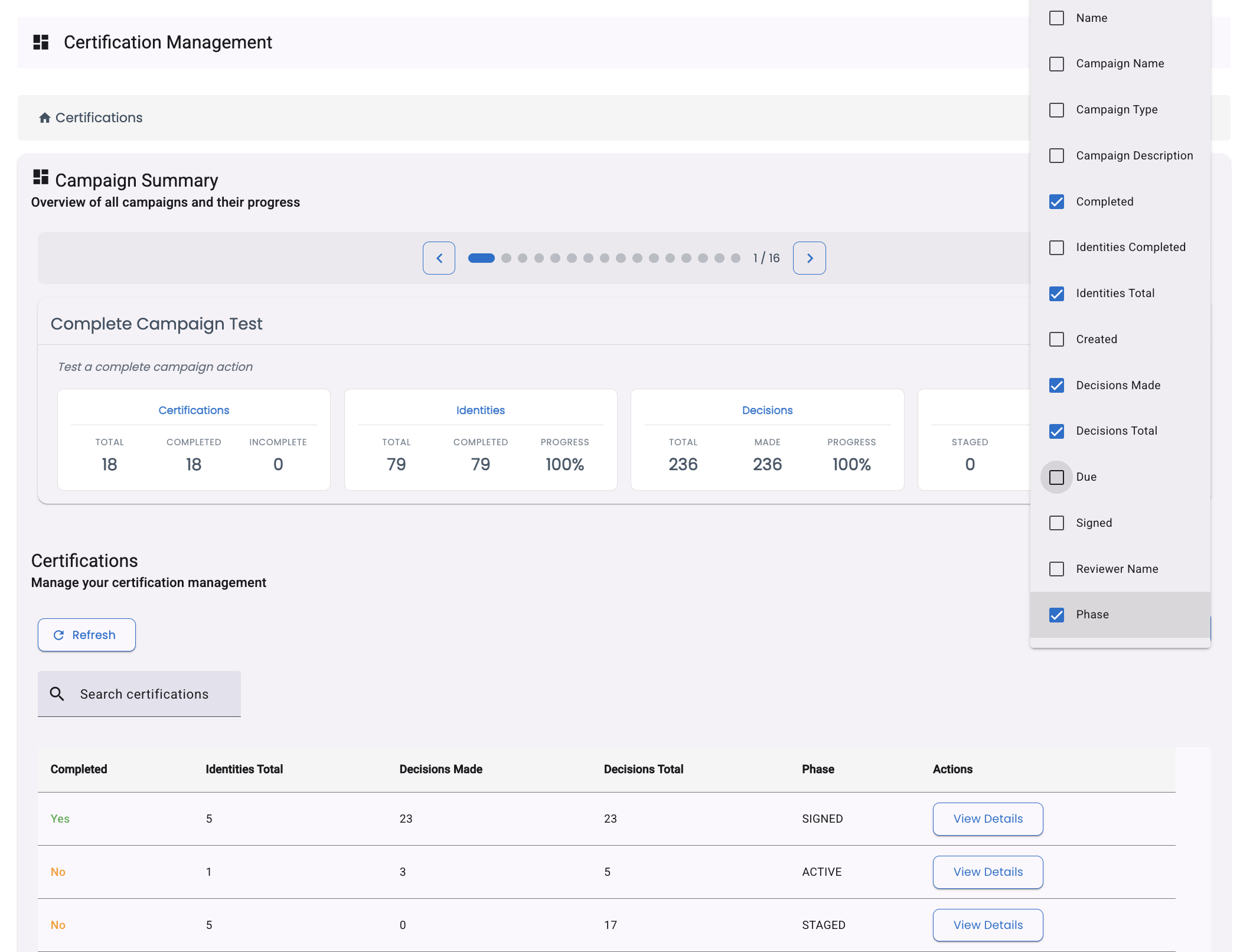 Certification Management Component